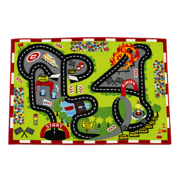 Tappeto bambino "Pista da corsa"