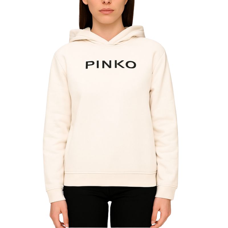 Felpa con cappuccio Pinko Bianco