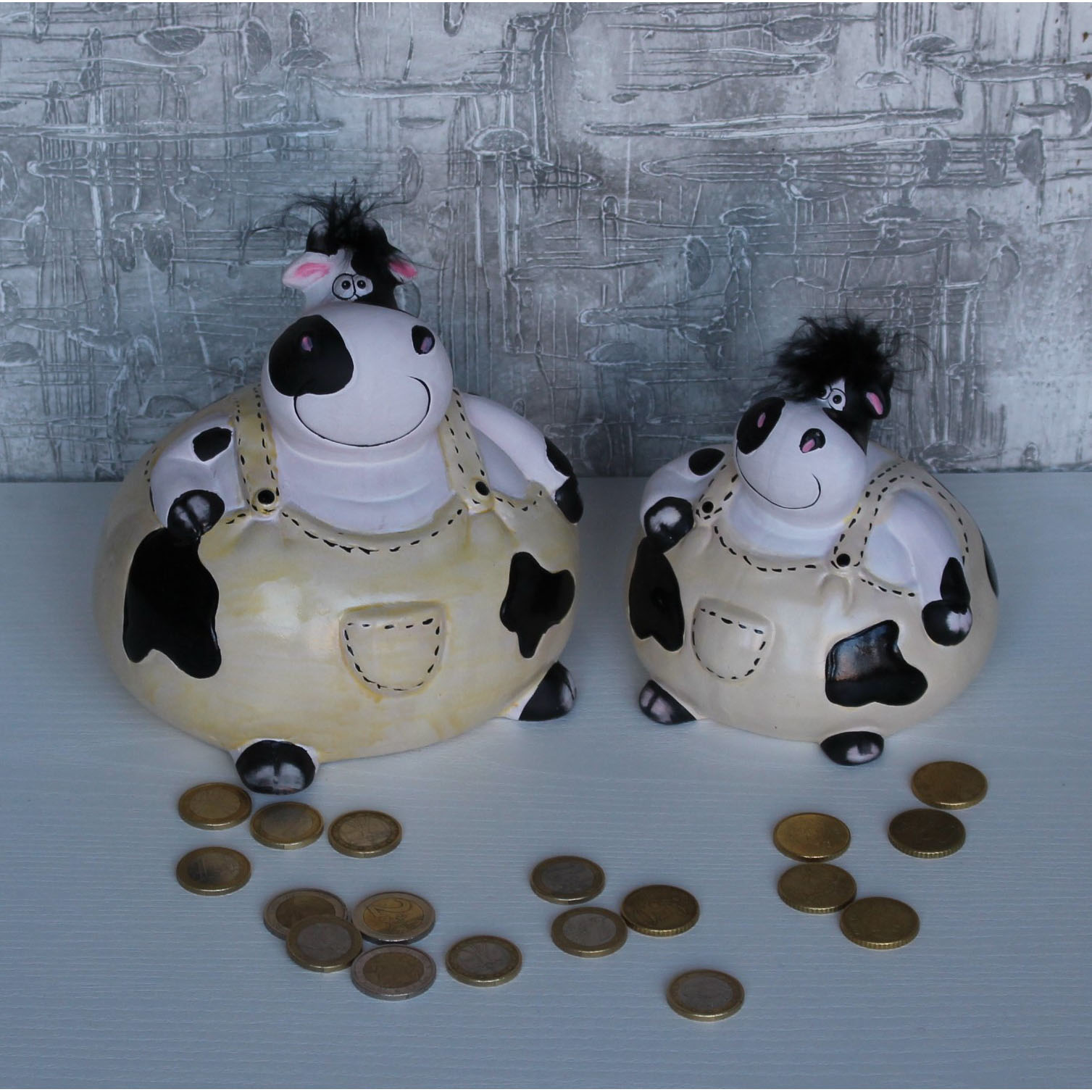 SALVADANAIO CERAMICA MUCCA PICCOLA OVALE-1237