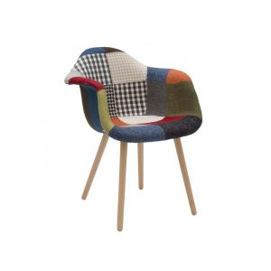 Sedia Patchwork con braccioli - immagine 1