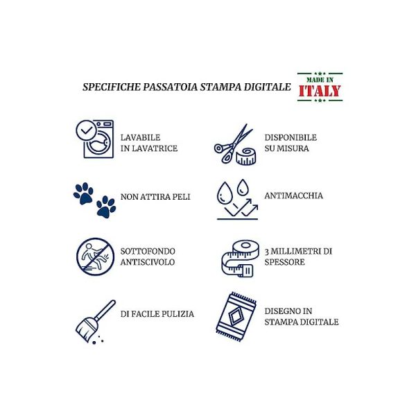Passatoia Cucina Foglie Beige