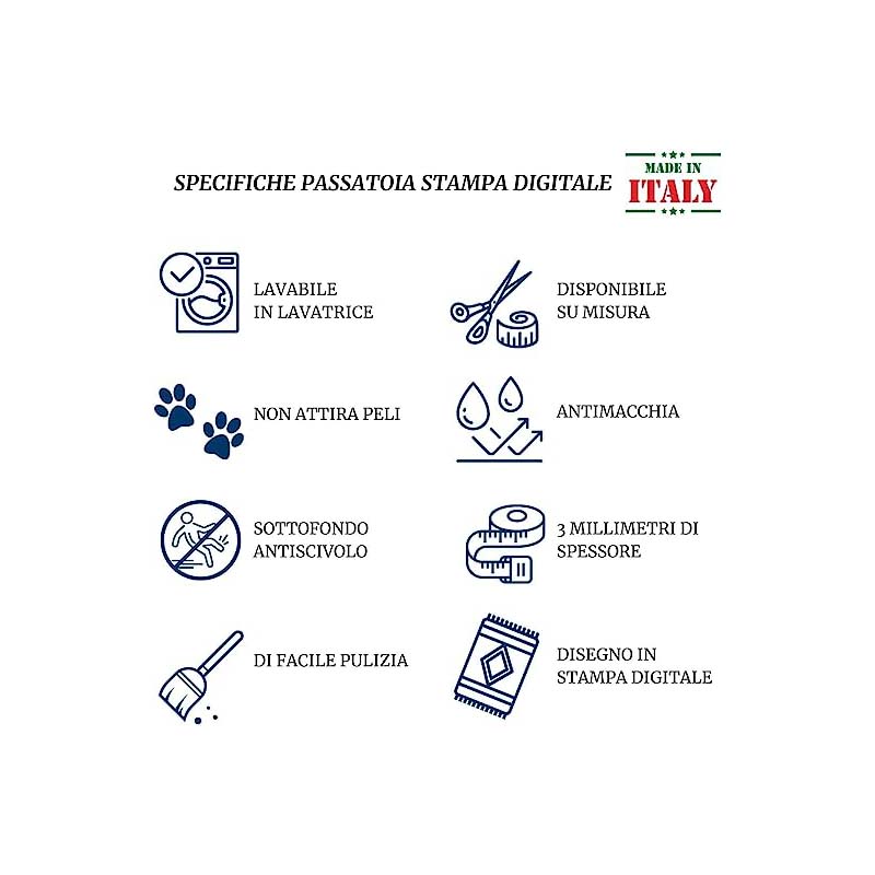 Passatoia Cucina Foglie Beige