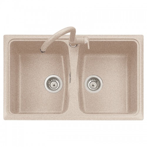 Lavello 2 vasche Plados Serie Spazio 79-20 Ultragranit Avena