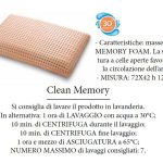 Cuscino Lavabile Memory forato