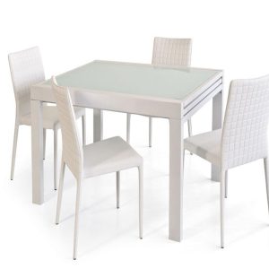 Tavolo Allungabile in vetro Bianco - immagine 1