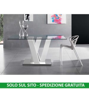 Tavolo in vetro Ennio - immagine 1