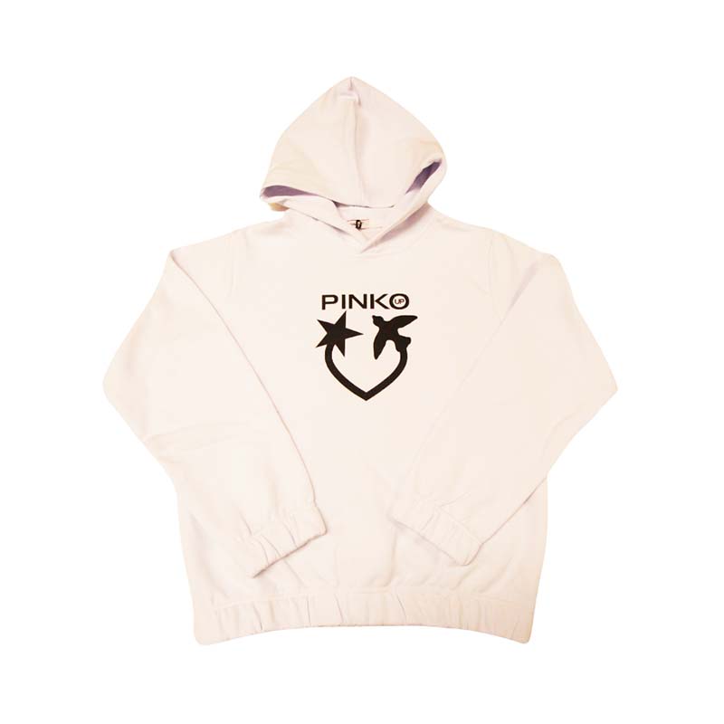 Felpa con cappuccio Pinko Bianco White Off