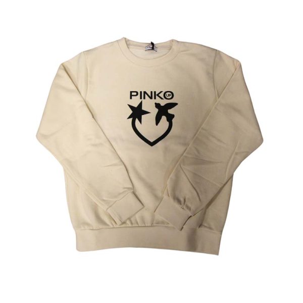 Felpa Pinko Girocollo Crema