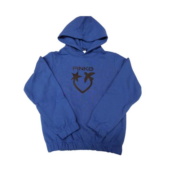Felpa con cappuccio Pinko Blu Logo