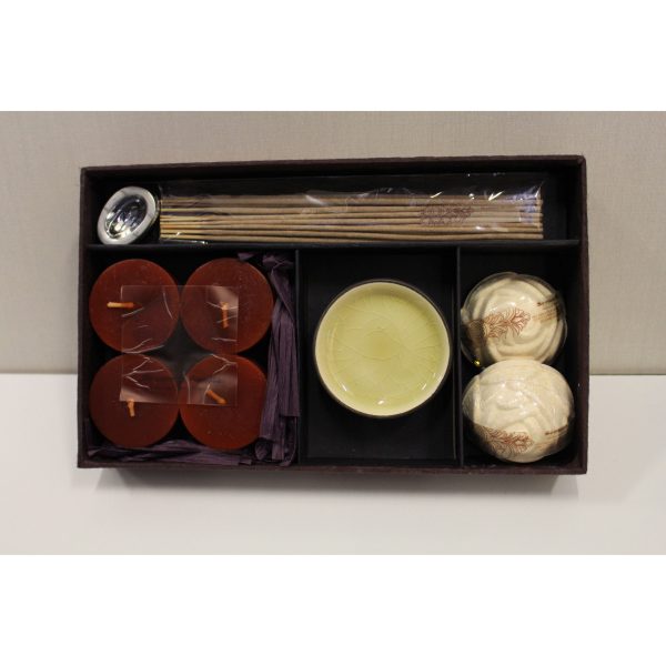 Set incenso con candele profumate