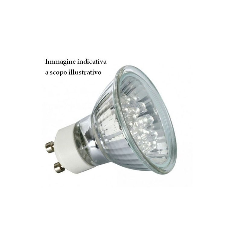 Lampadina a LED extra power faretto GU10 5W 38° luce calda TUTTO VETRO con lente-0