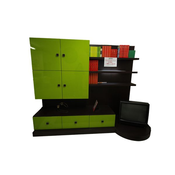 parete-sala-verde Parete Soggiorno Green