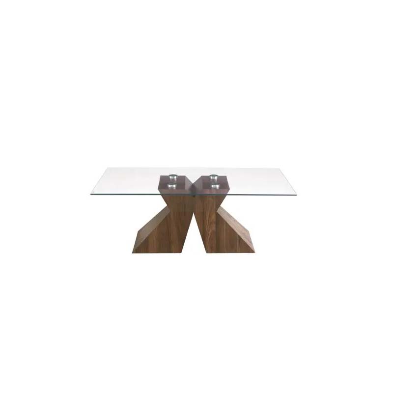 Tavolino Scirocco Teak con piano in vetro