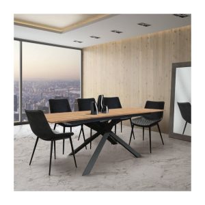 Tavolo allungabile Gambe in metallo e Piano Legno