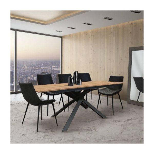 Tavolo allungabile Gambe in metallo e Piano Legno