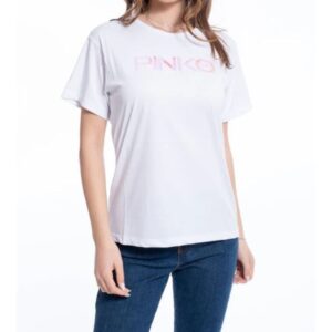 T-Shirt Pinko Bianco Olografica