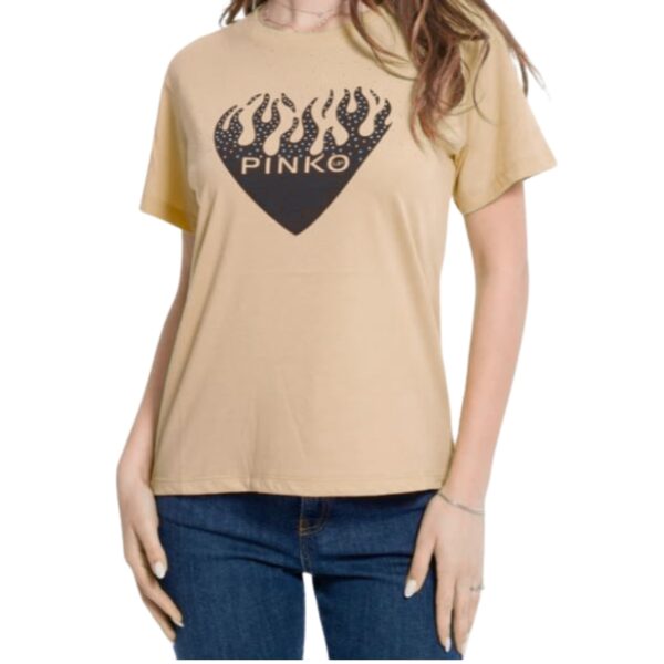 T-Shirt Pinko Cuore Beige T-Shirt Pinko Cuore Beige